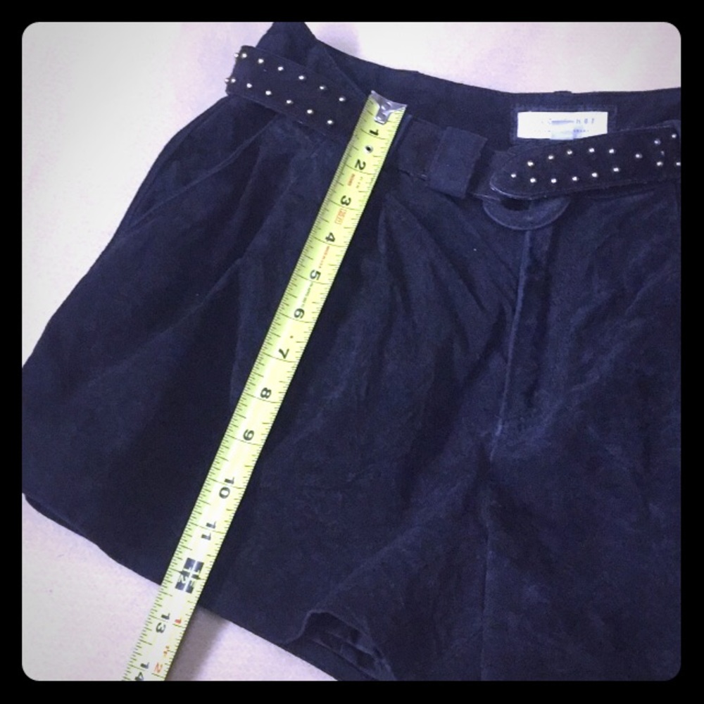 I love H81 Genuine leather vintage black shorts 30